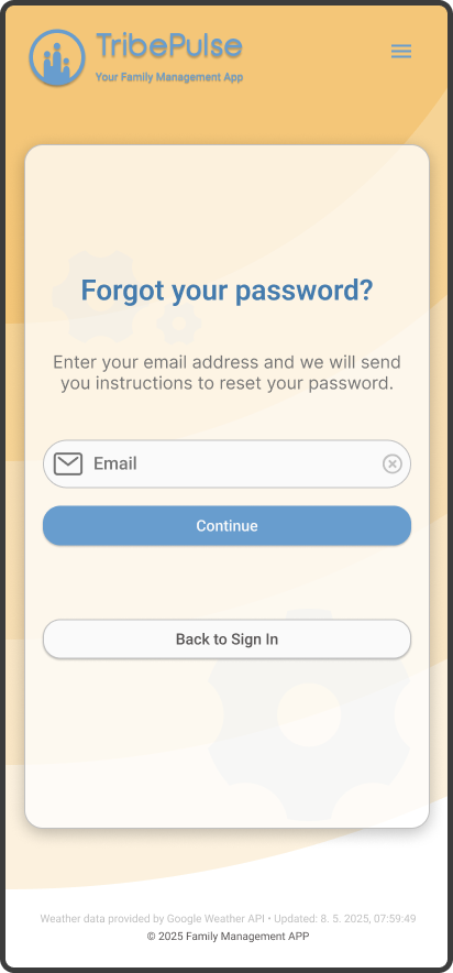 Mockup authentification first screen